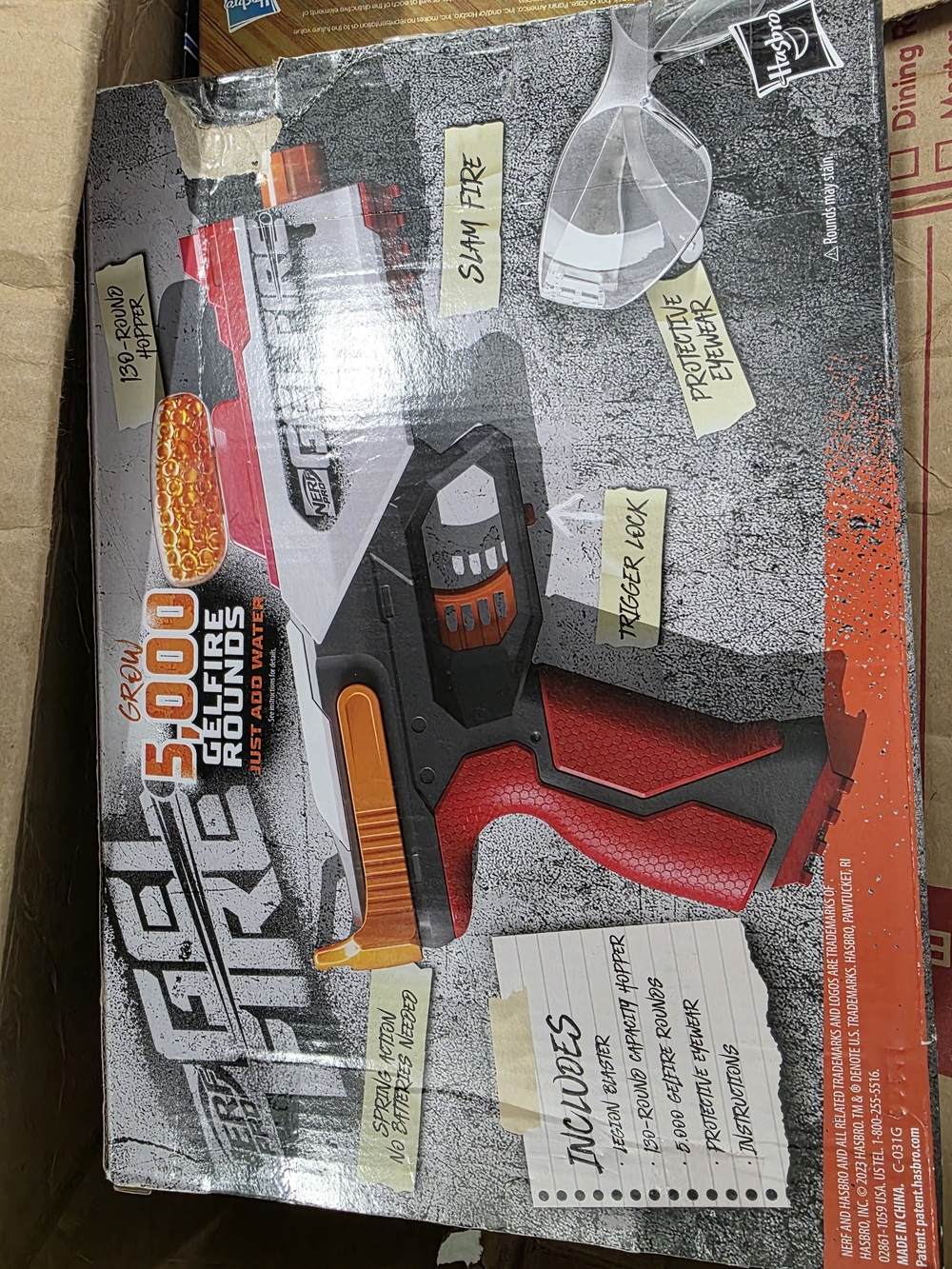 Nerf Smash Fire Foam Dart Blaster - Red, Black, Orange